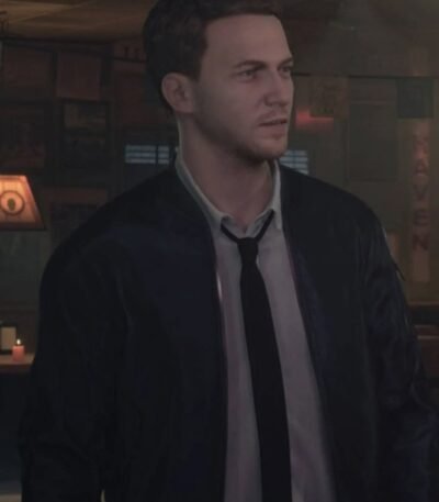 Sam Twin Mirror Black Leather Jacket