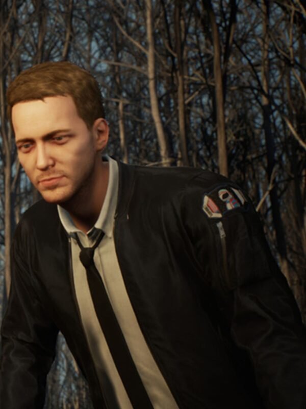 Sam Twin Mirror Black Leather Jacket