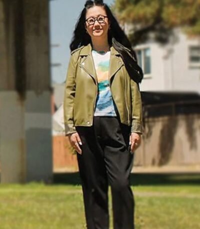 Shortcomings 2023 Sherry Cola Green Jacket