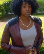 Taylor Harding Why Women Kill Black and Maroon Jacket