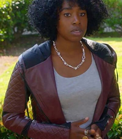 Taylor Harding Why Women Kill Black and Maroon Jacket