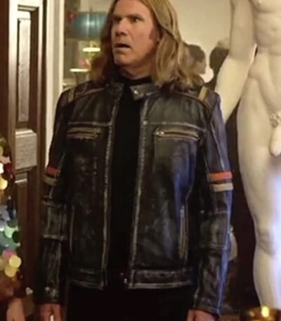 The Story Of Fire Saga Will Ferrell Leather Jacket