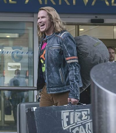 The Story Of Fire Saga Will Ferrell Leather Jacket