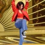 Vanessa Hudgens MTV Awards Cobra Kai Red Jacket