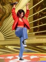 Vanessa Hudgens MTV Awards Cobra Kai Red Jacket