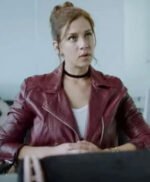 Who Killed Sara Carolina Miranda Biker Maroon Jacket