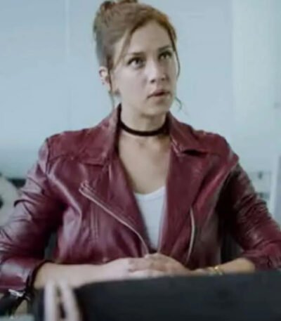 Who Killed Sara Carolina Miranda Biker Maroon Jacket