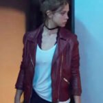 Who Killed Sara Carolina Miranda Biker Maroon Jacket
