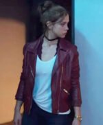 Who Killed Sara Carolina Miranda Biker Maroon Jacket