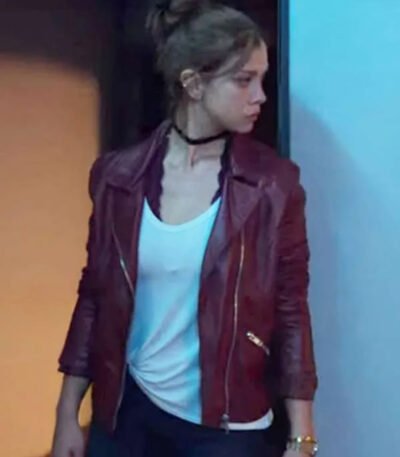 Who Killed Sara Carolina Miranda Biker Maroon Jacket