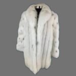 Women’s Winter Fluffy Real Fox Fur White Coat