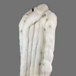 Women’s Winter Fluffy Real Fox Fur White Coat