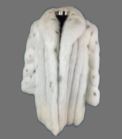 Women’s Winter Fluffy Real Fox Fur White Coat