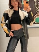 Zendaya Multi Color Moto Leather Jacket