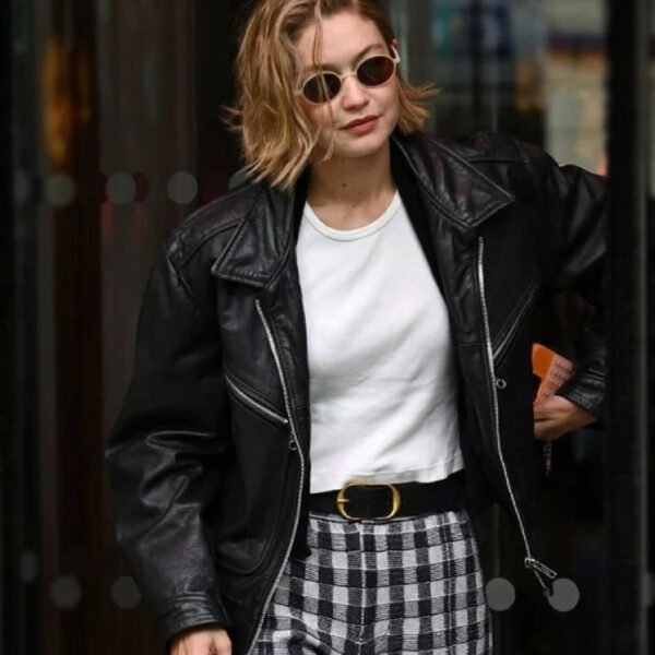 2024 Gigi Hadid Leather Jacket