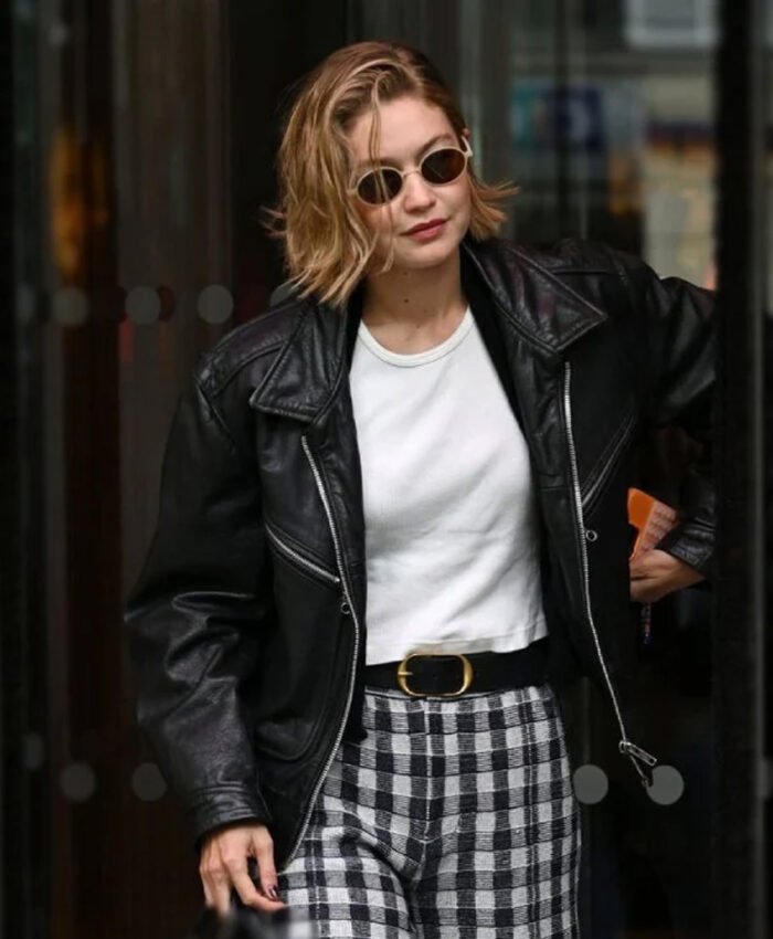 2024 Gigi Hadid Leather Jacket