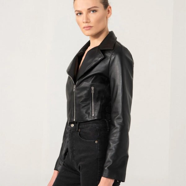 2024 Women Biker Leather Jacket