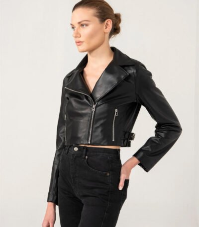2024 Women Biker Leather Jacket