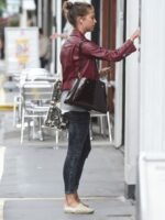 Alicia Vikander Gots tom Lorenzo Leather Jacket