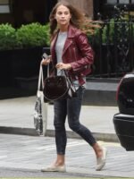 Alicia Vikander Gots tom Lorenzo Leather Jacket