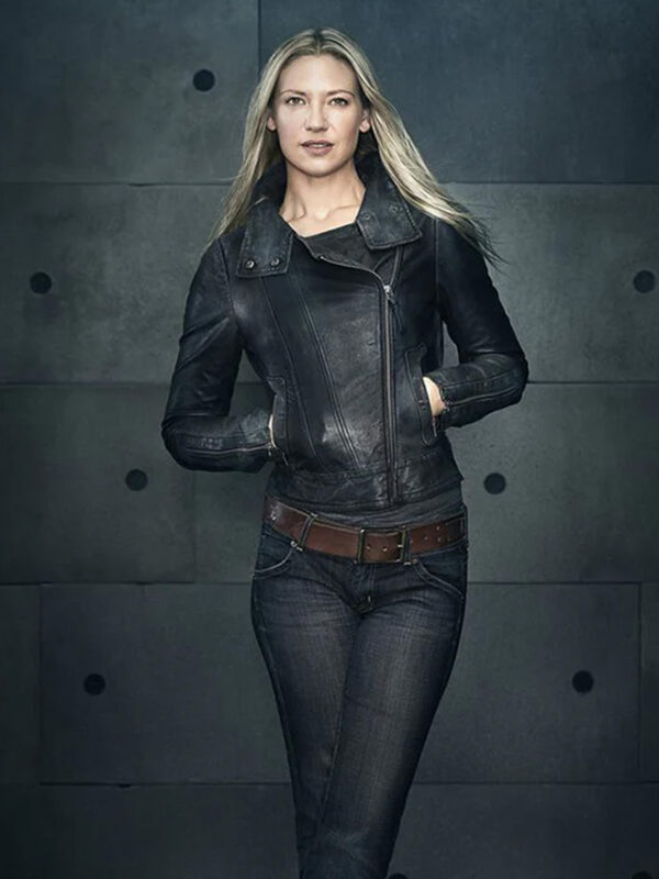 Anna Torv Fringe TV Series Black Leather Jacket