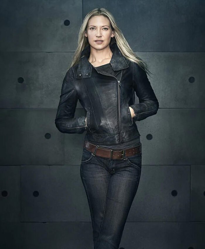 Anna Torv Fringe TV Series Black Leather Jacket