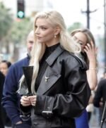 Anya Taylor-Joy Black Biker Leather Jacket