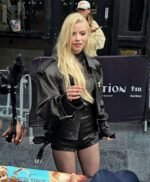 Anya Taylor-Joy Black Biker Leather Jacket