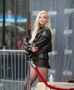 Anya Taylor-Joy Black Biker Leather Jacket