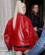 Anya Taylor-Joy Red Leather Jacket
