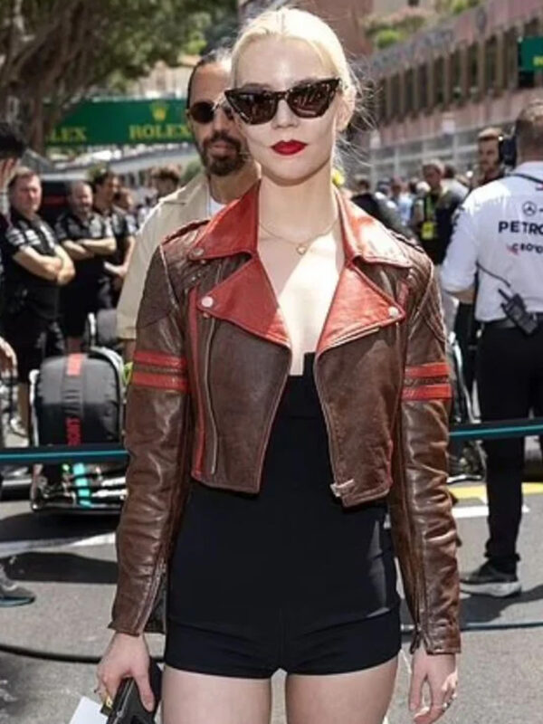 Anya Taylor-Joy Short Body Biker Leather Jacket