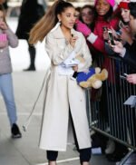 Ariana Grande Long Leather Coat