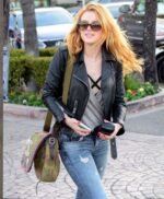 Bella Thorne Biker Leather Jacket