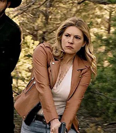 Big Sky Series Katheryn Winnick Brown Leather Jacket