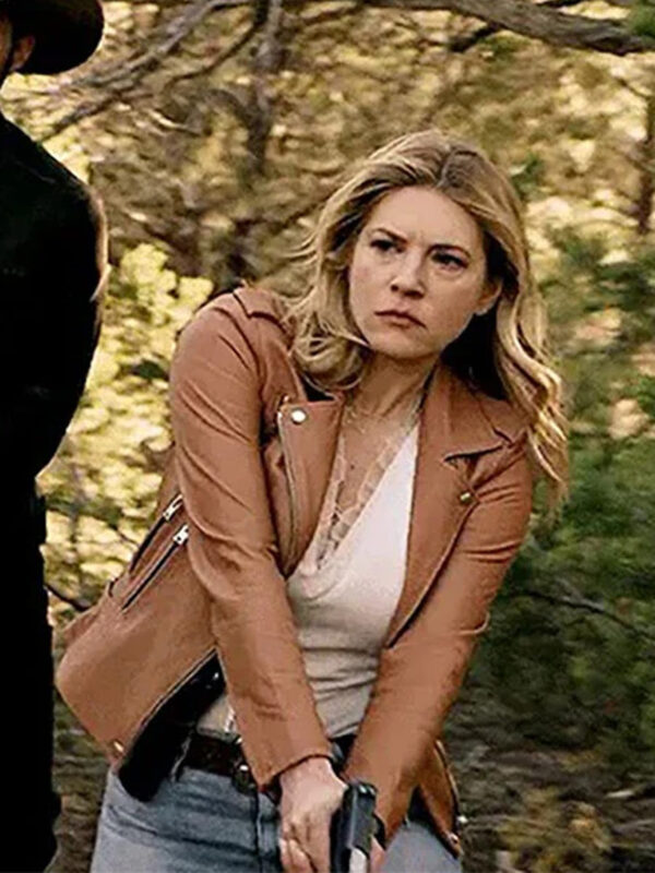 Big Sky Series Katheryn Winnick Brown Leather Jacket