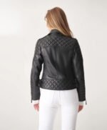 Black Biker Leather Jacket For Women