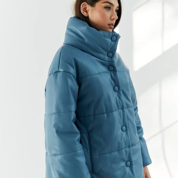 Blue Puffer Jacket For Women By MJH