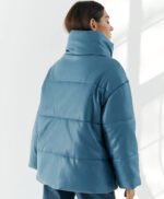 Blue Puffer Jacket For Women