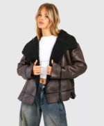 Borg Lined Aviator Jacket