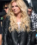 Britney Spears Black Leather Jacket