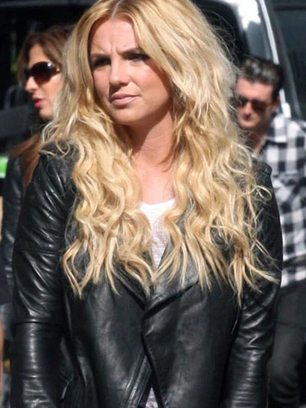 Britney Spears Black Leather Jacket