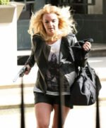Britney Spears Black Leather Jacket