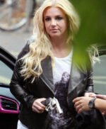 Britney Spears Black Leather Jacket