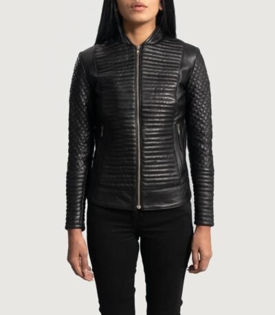 Cityscape Black Leather Biker Jacket