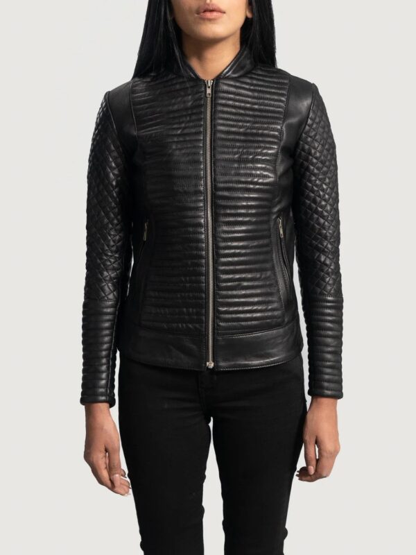 Cityscape Black Leather Biker Jacket