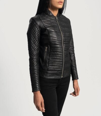 Cityscape Black Leather Biker Jacket