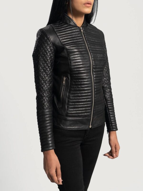 Cityscape Black Leather Biker Jacket