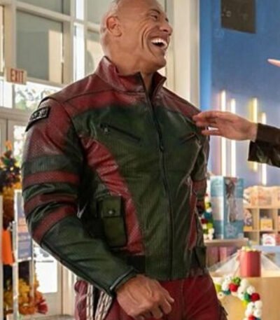 Dwayne Johnson Red One Leather Jacket