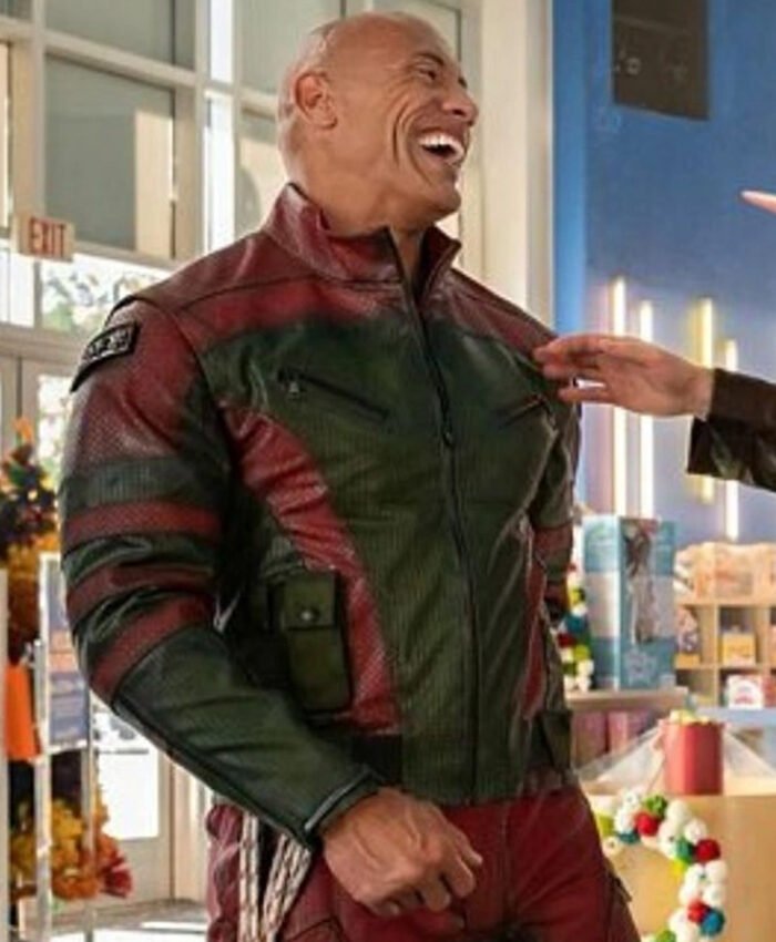 Dwayne Johnson Red One Leather Jacket