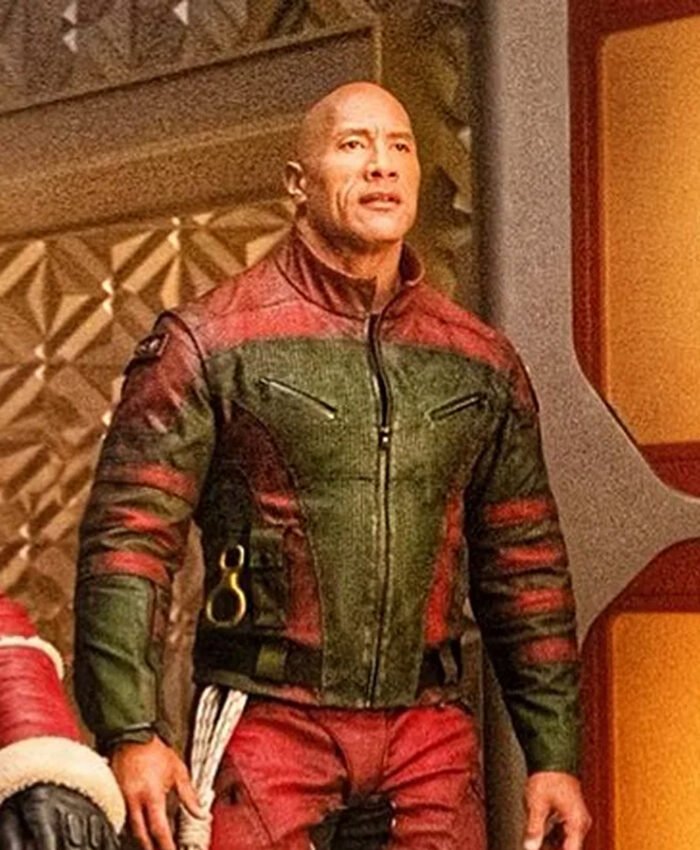 Dwayne Johnson Red One Leather Jacket